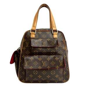 LOUIS VUITTON Authentic Brown Monogram Leather Boston Bag
